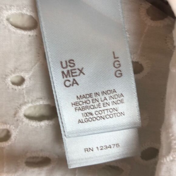 NWT JH Collectibles White Button Down Shirt Size L - Picture 4 of 8